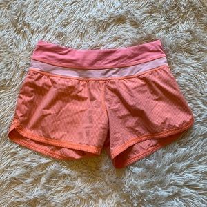 Lululemon coral striped shorts, sz 4
